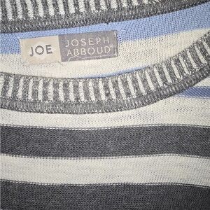 Joseph Abboud Men's Sweater in Gray and Blue Stripes